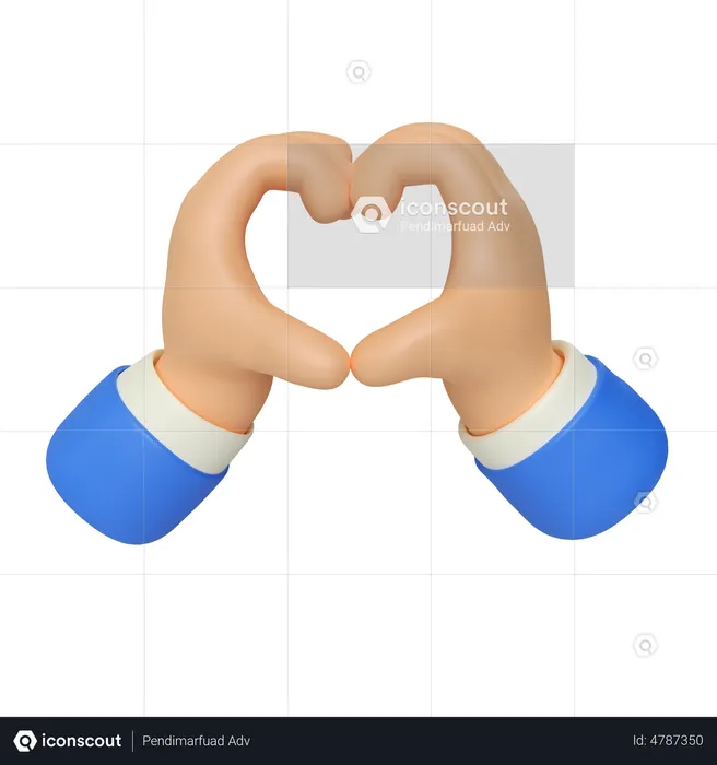 Love Hand Gesture  3D Illustration