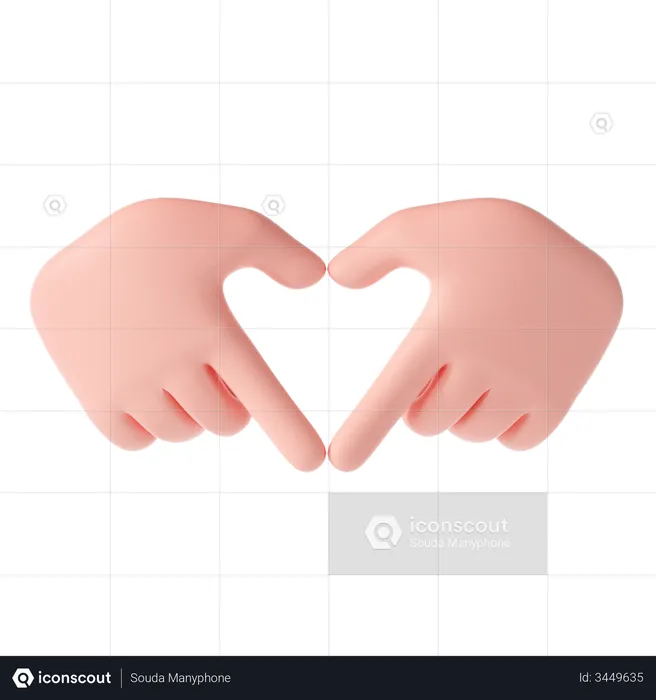 Love hand gesture  3D Illustration