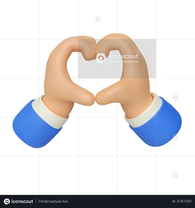 Love Hand Gesture  3D Illustration