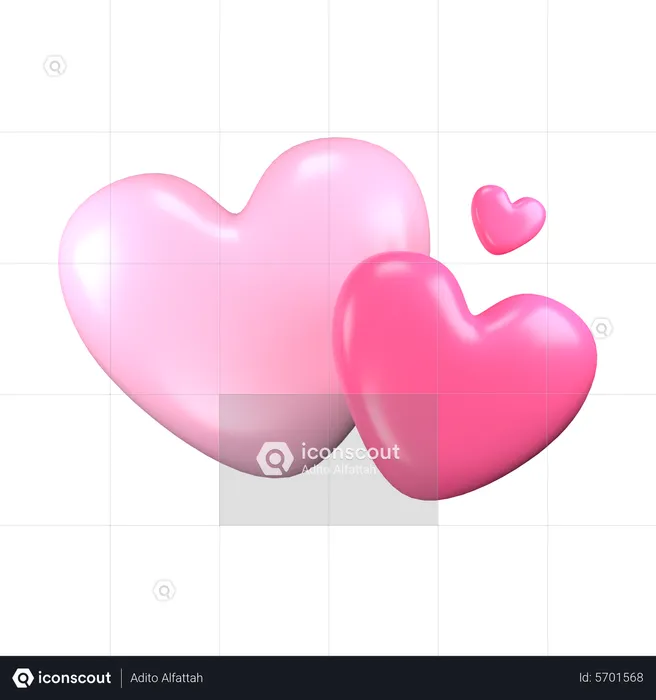 Love Heart  3D Icon