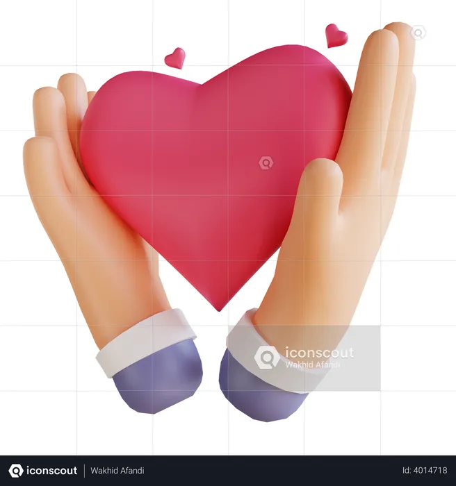 Love heart  3D Illustration