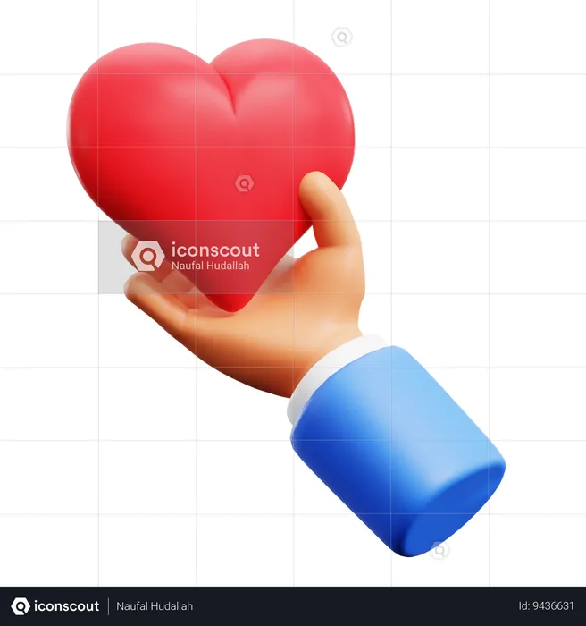 Love Holding Hand Gestures  3D Icon