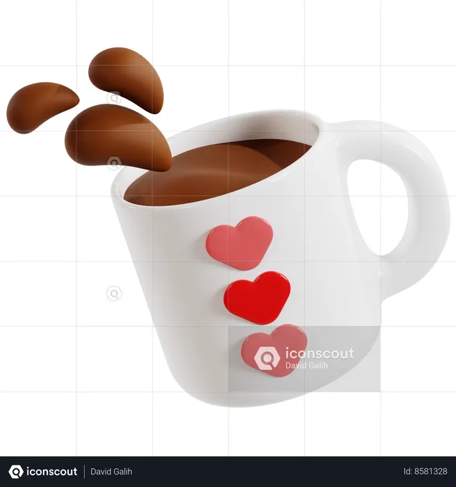 Love In Every Sip  3D Icon