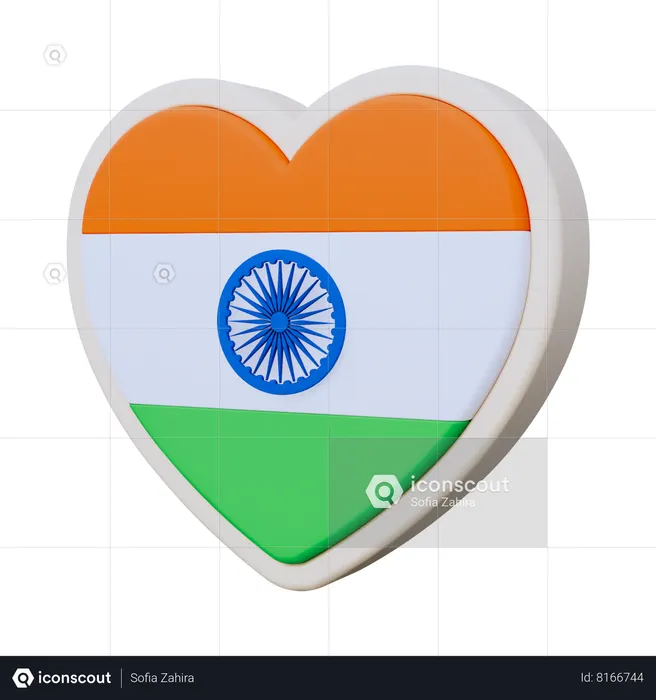 Love India  3D Icon