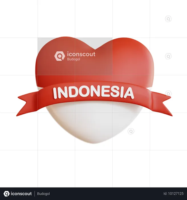 Love Indonesia  3D Icon