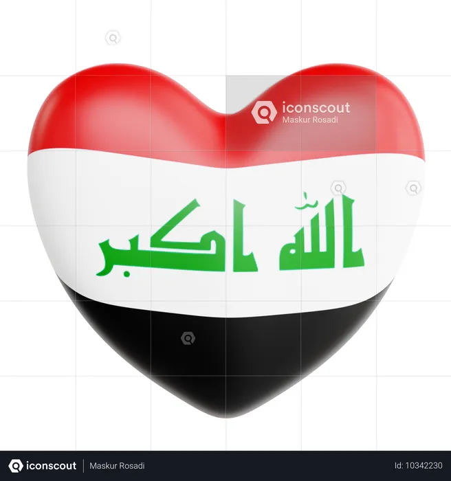 Love Iraq  3D Icon