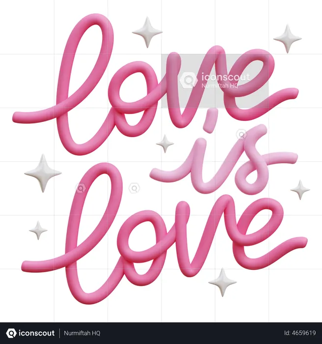 Love Is Love  3D Illustration