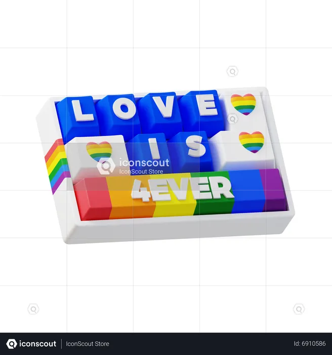 Love Is 4 Ever  3D Icon