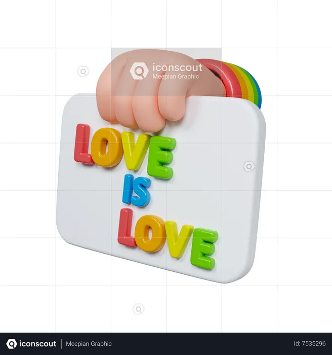 Love Is Love  3D Icon