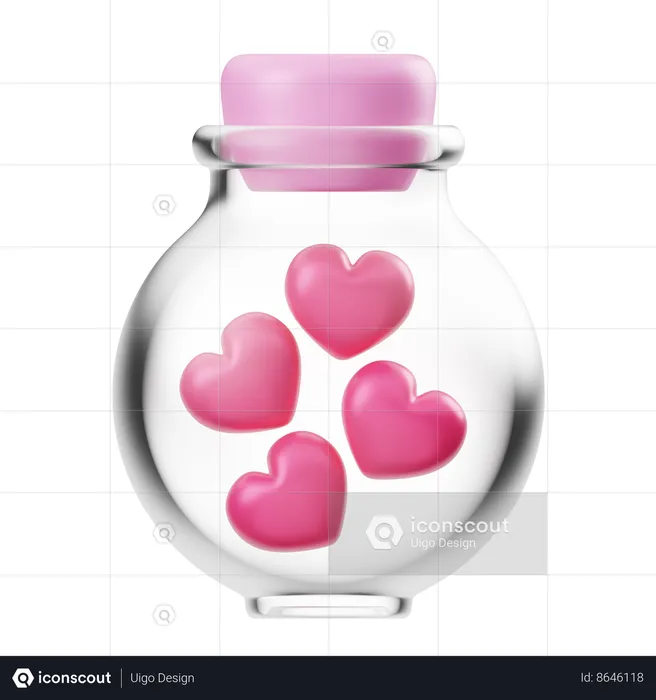 Love Jar  3D Icon