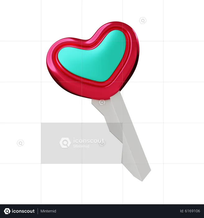 Love Key  3D Icon