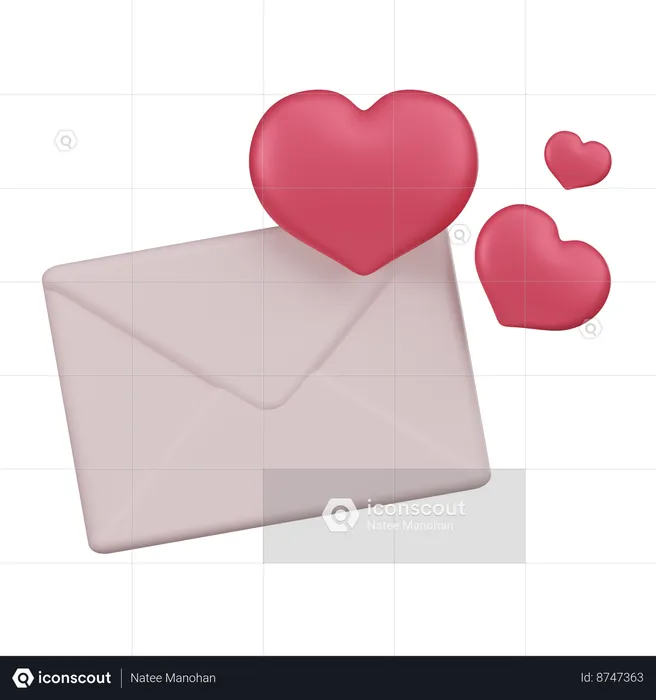 Love Letter  3D Icon