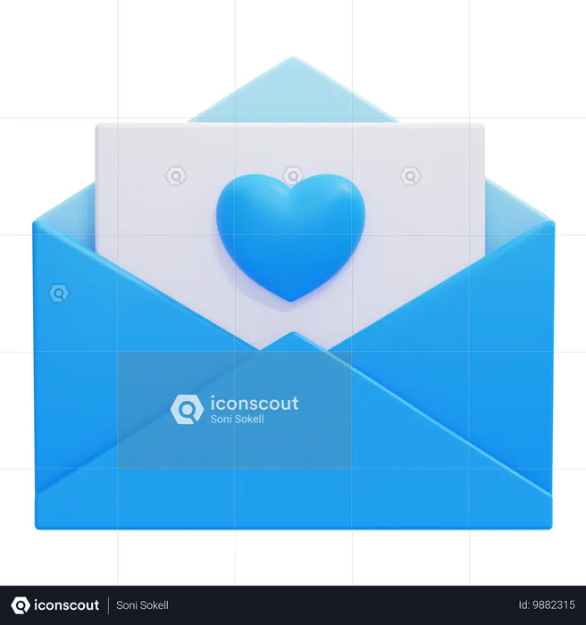 Love Letter  3D Icon