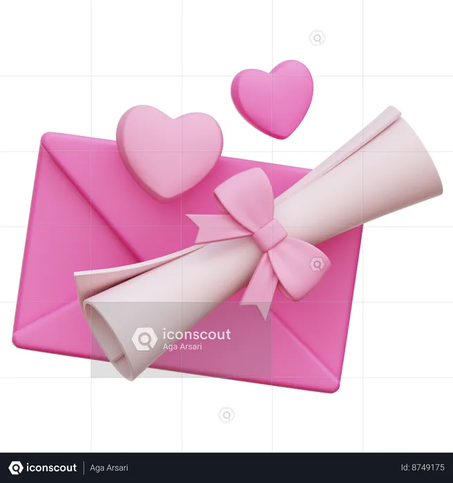 Love Letter  3D Icon