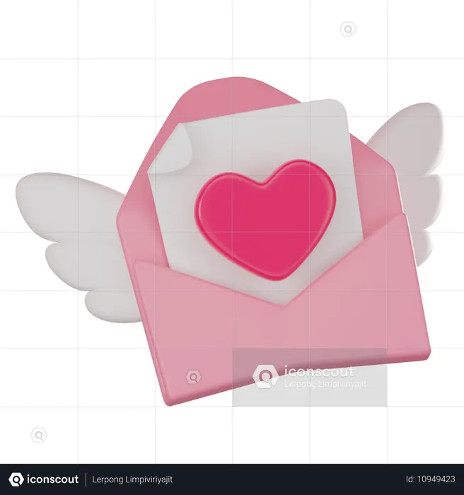 Love Letter  3D Icon