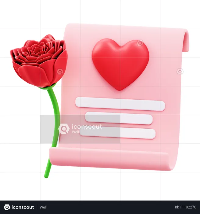 Love Letter  3D Icon