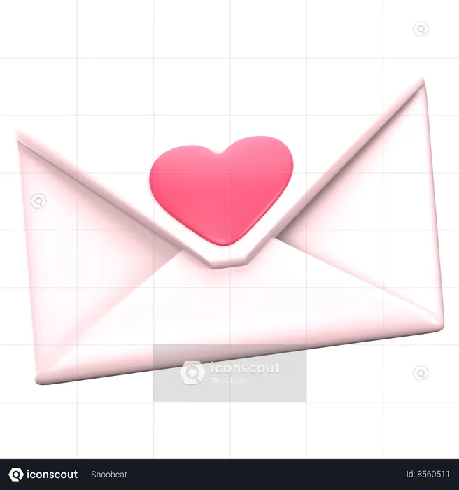 Love Letter  3D Icon