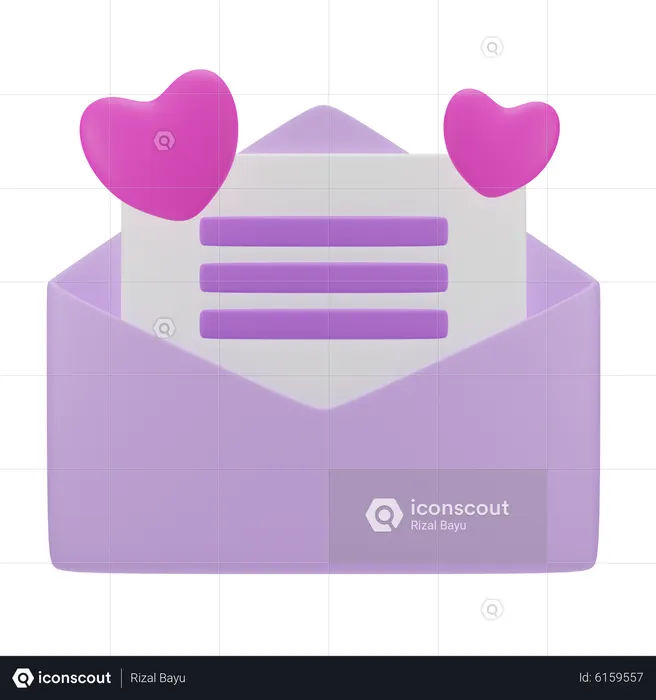 Love Letter  3D Icon