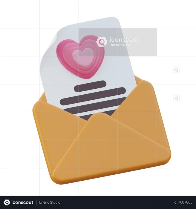 Love Letter  3D Icon