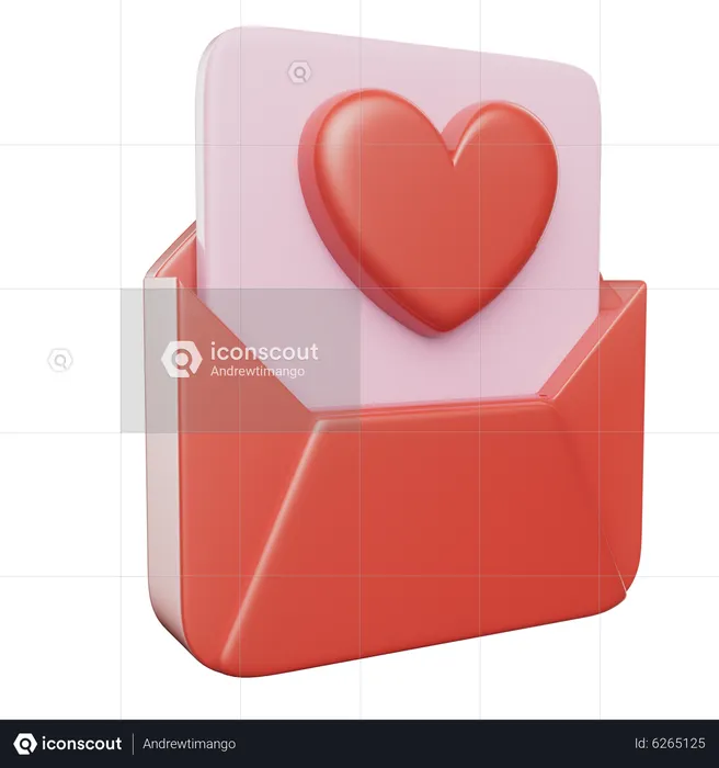 Love Letter  3D Icon