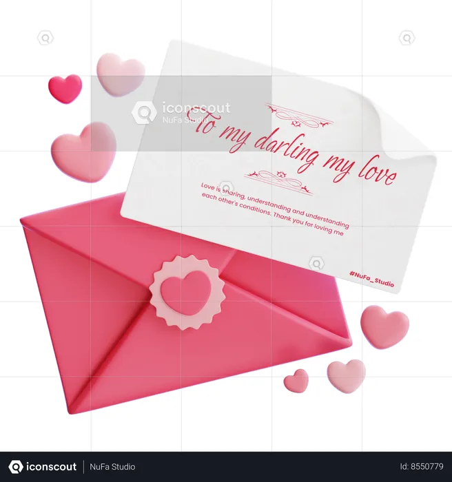 Love Letter  3D Icon