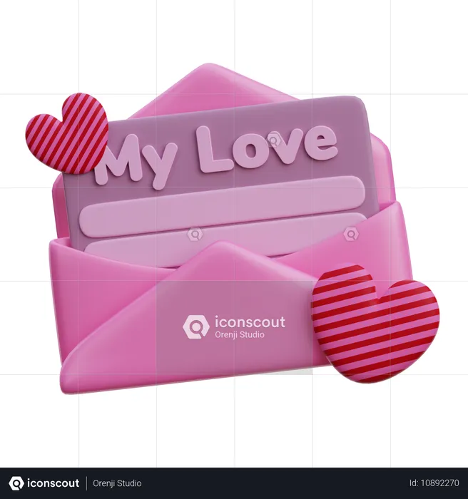 Love Letter  3D Icon