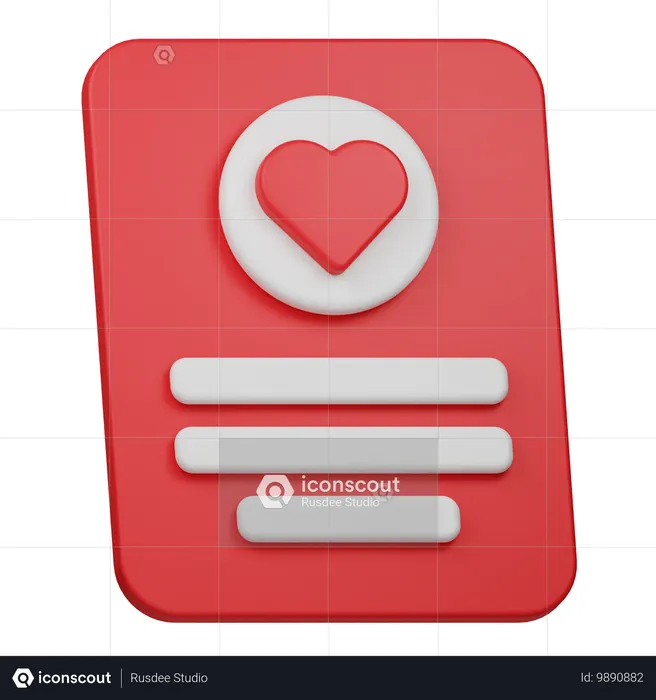 Love Letter  3D Icon