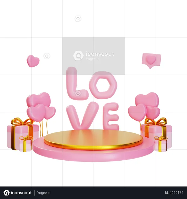 Love Letters  3D Illustration
