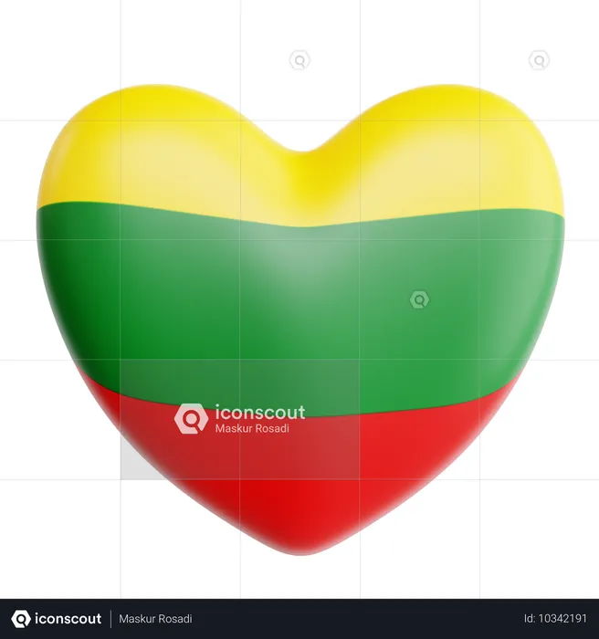 Love Lithuania  3D Icon