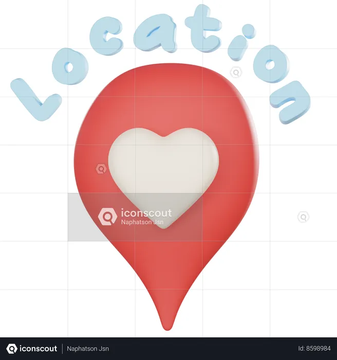 Love Location  3D Icon