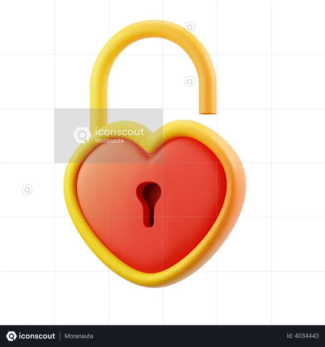 Love Lock  3D Illustration