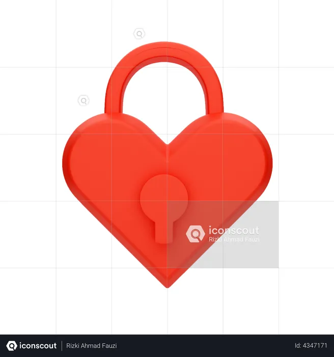 Love Lock  3D Illustration