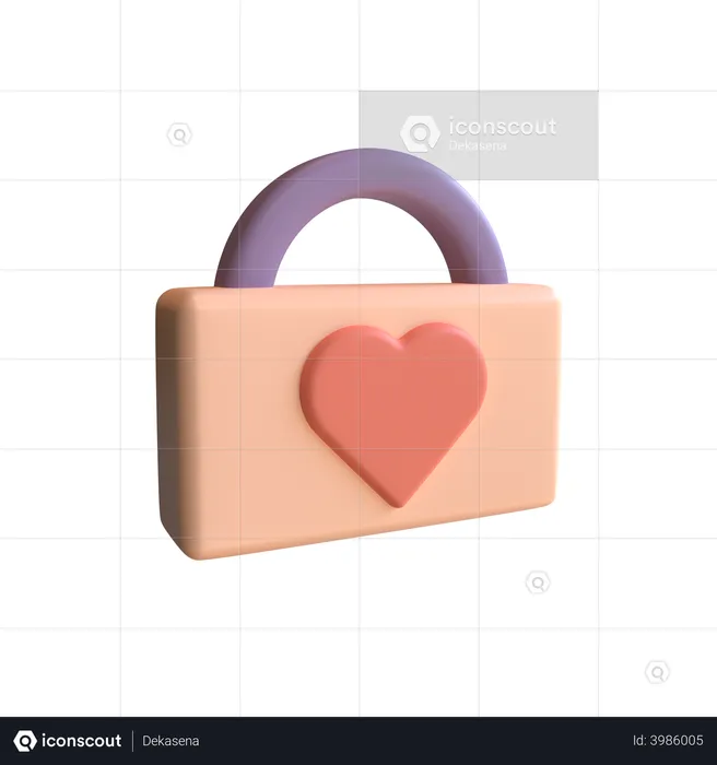 Love Lock  3D Illustration