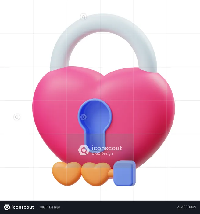 Love Lock  3D Icon