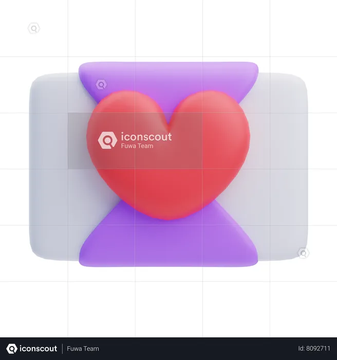 Love Mail  3D Icon