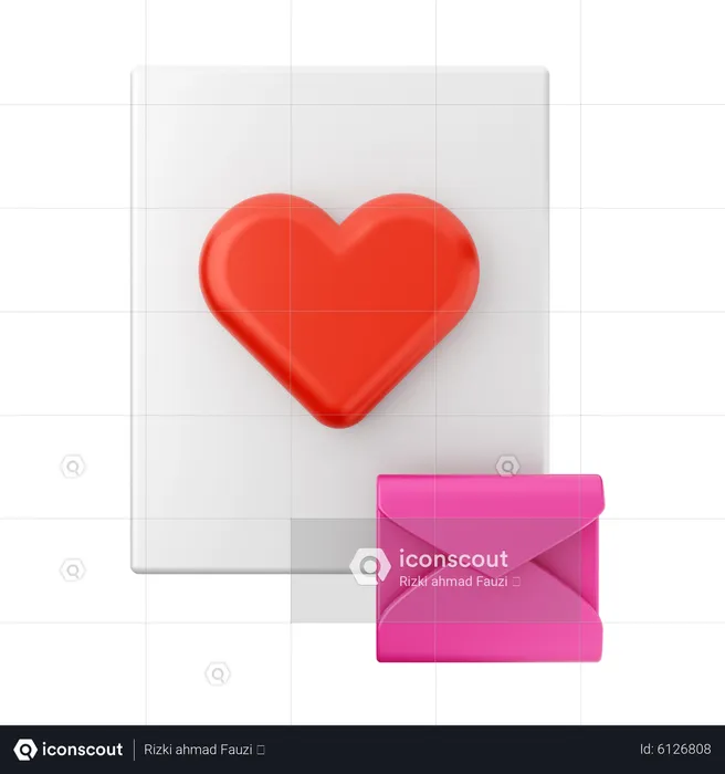 Love Mail  3D Icon