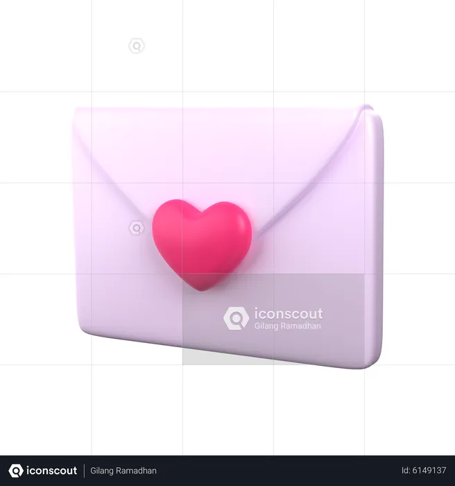 Love Mail  3D Icon