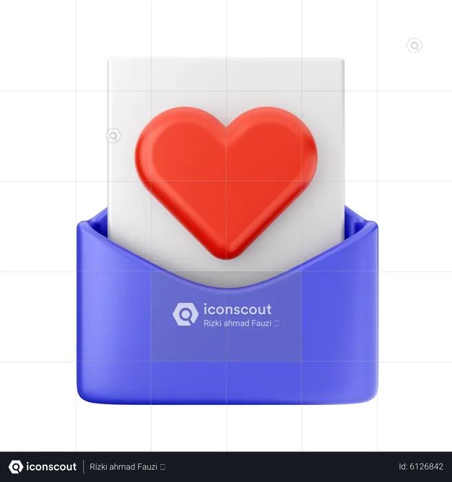 Love Mail  3D Icon