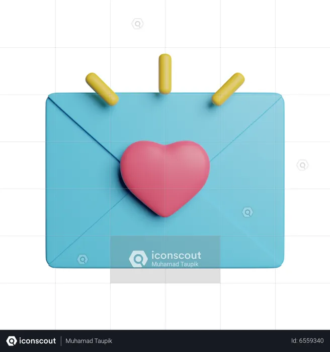 Love Mail  3D Icon