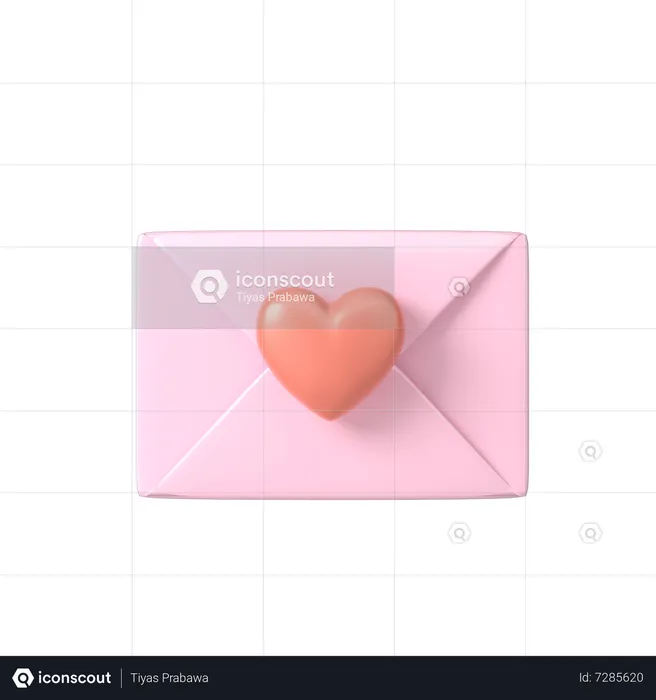 Love Mail  3D Illustration