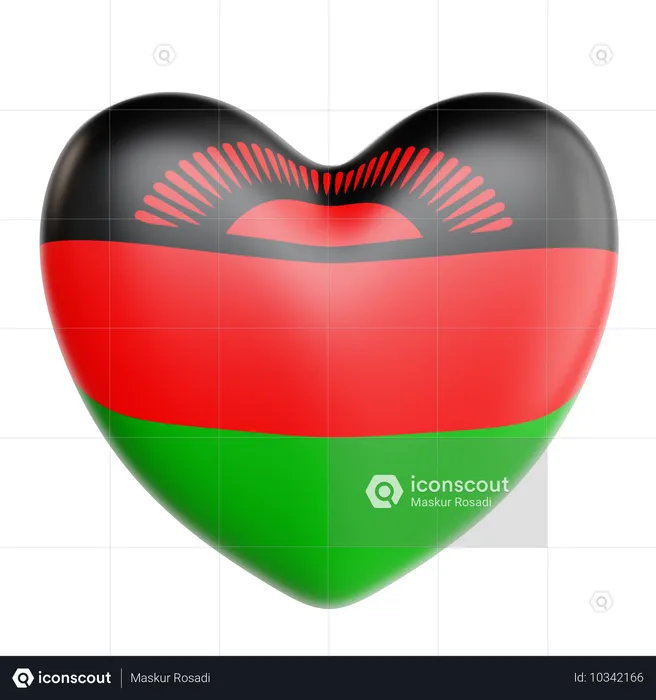 Love Malawi  3D Icon