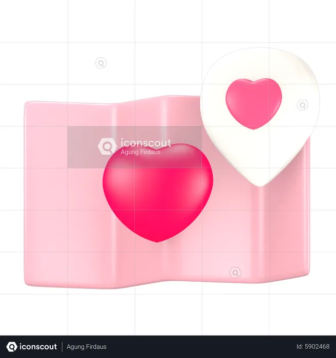 Love Map  3D Icon