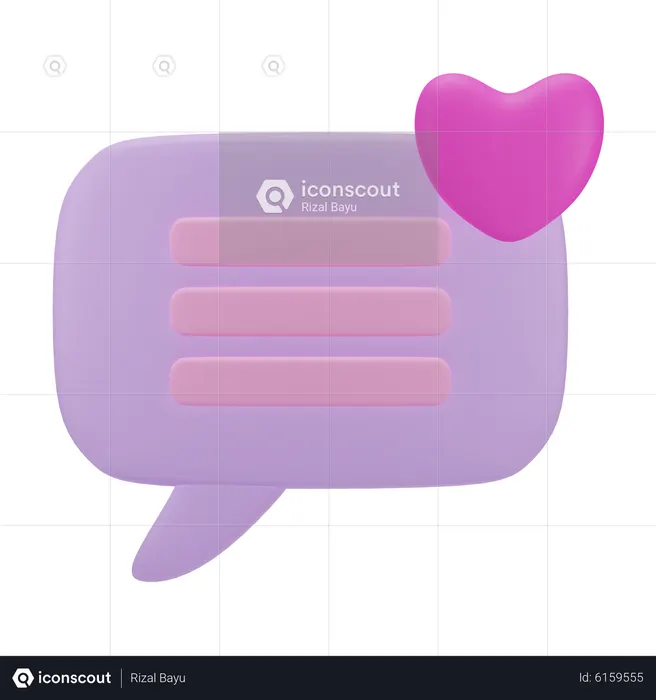 Love Message  3D Icon