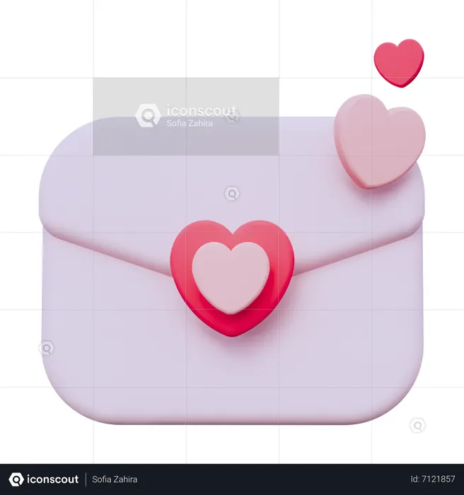Love Message  3D Icon