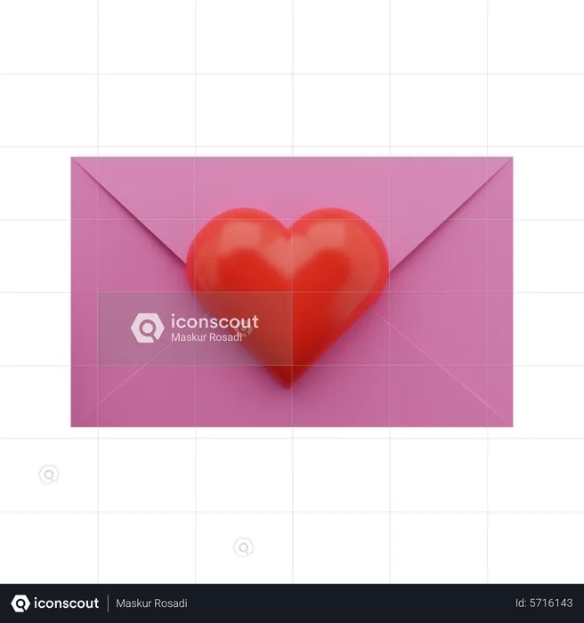 Love message  3D Icon