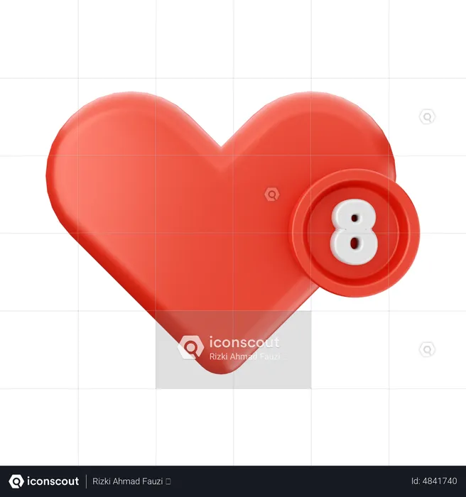 Love Message Notification  3D Icon