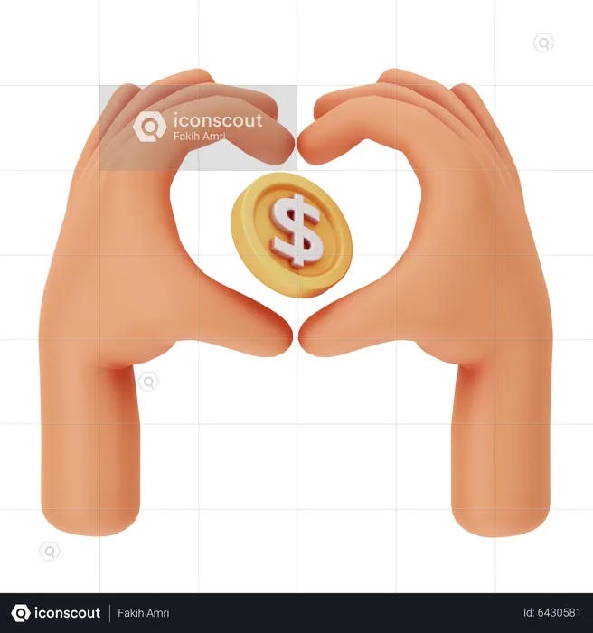 Love Money  3D Icon