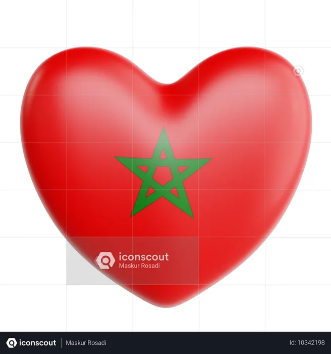 Love Morocco  3D Icon