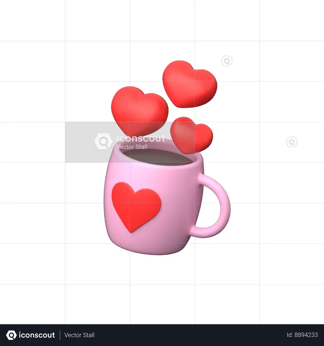 Love Mug  3D Icon