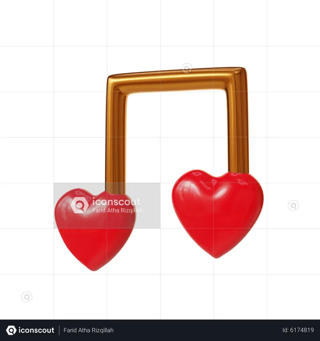 Love music  3D Icon